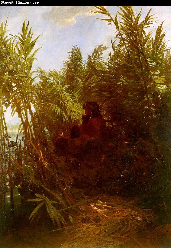 Arnold Bocklin Pan Amongst the Reeds